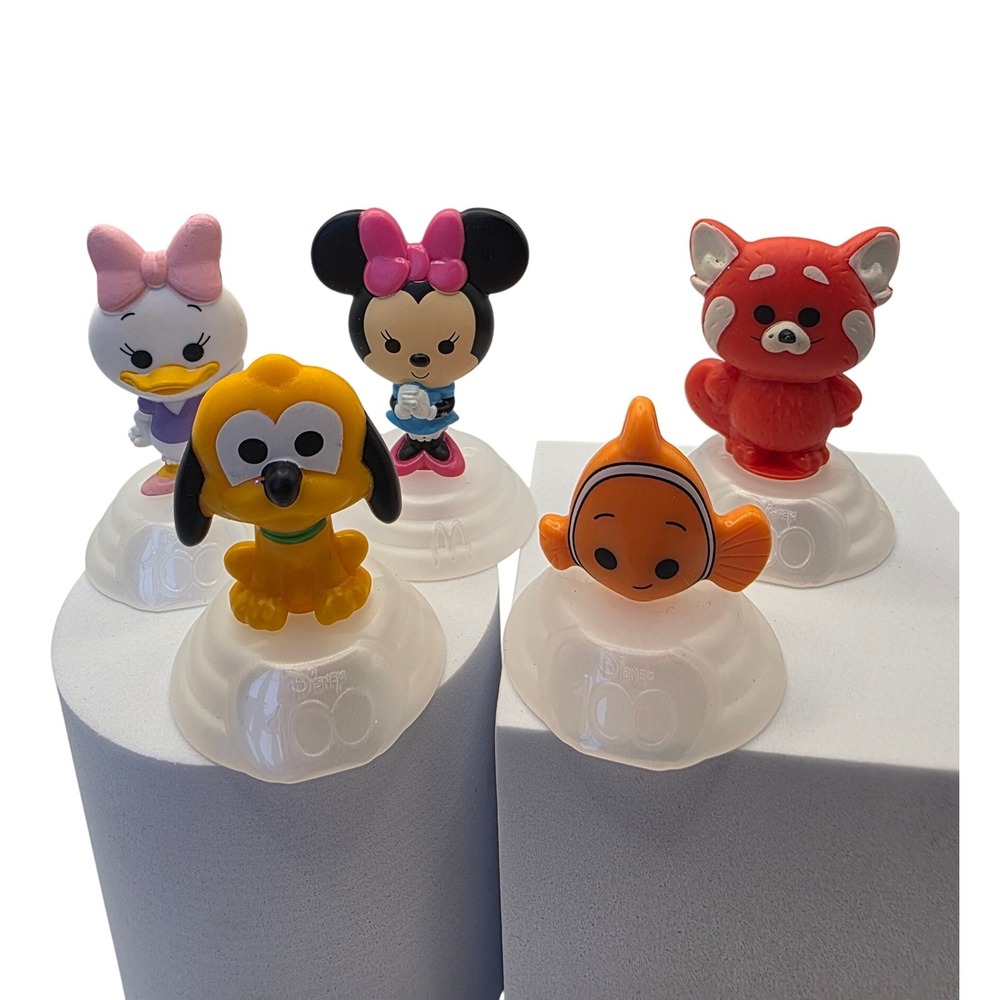 Disney 100 Years McDonald's Toys Minnie Daisy Nemo Pluto Figures /KK